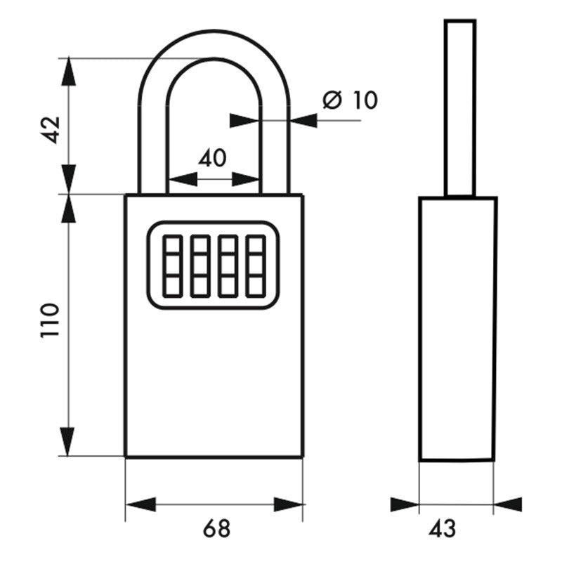Boite à clé à combinaison THIRARD 25065991 avec anse