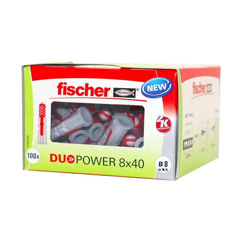 Boîte de 100 chevilles FISCHER Duopower sans vis