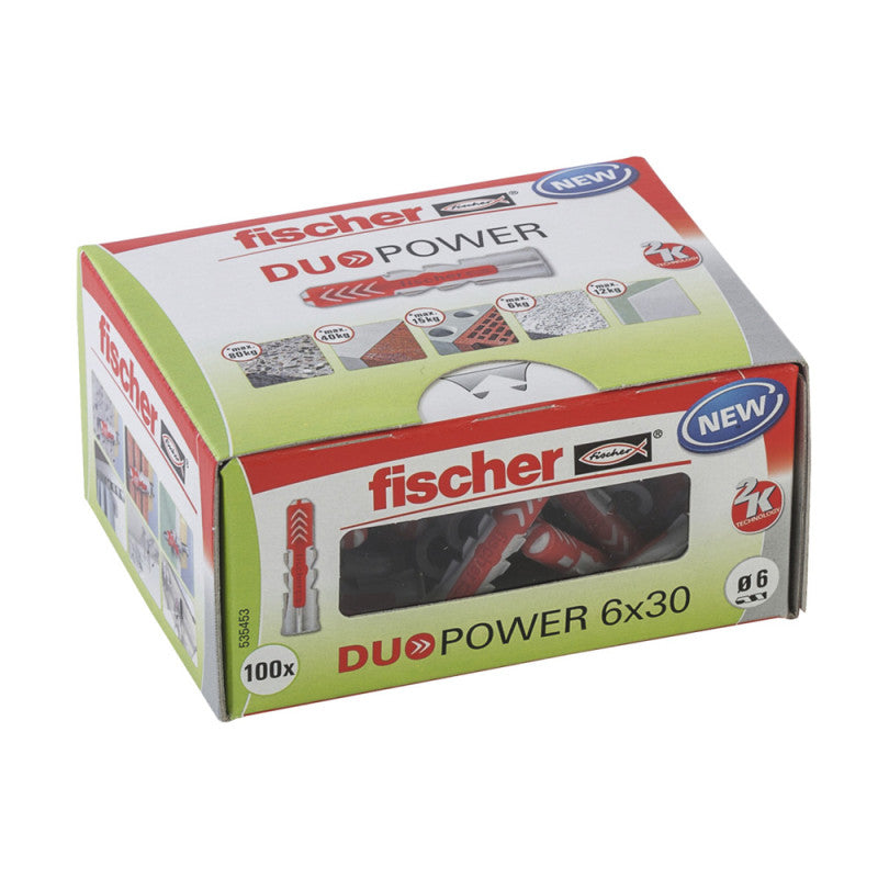 Boîte de 100 chevilles FISCHER Duopower sans vis