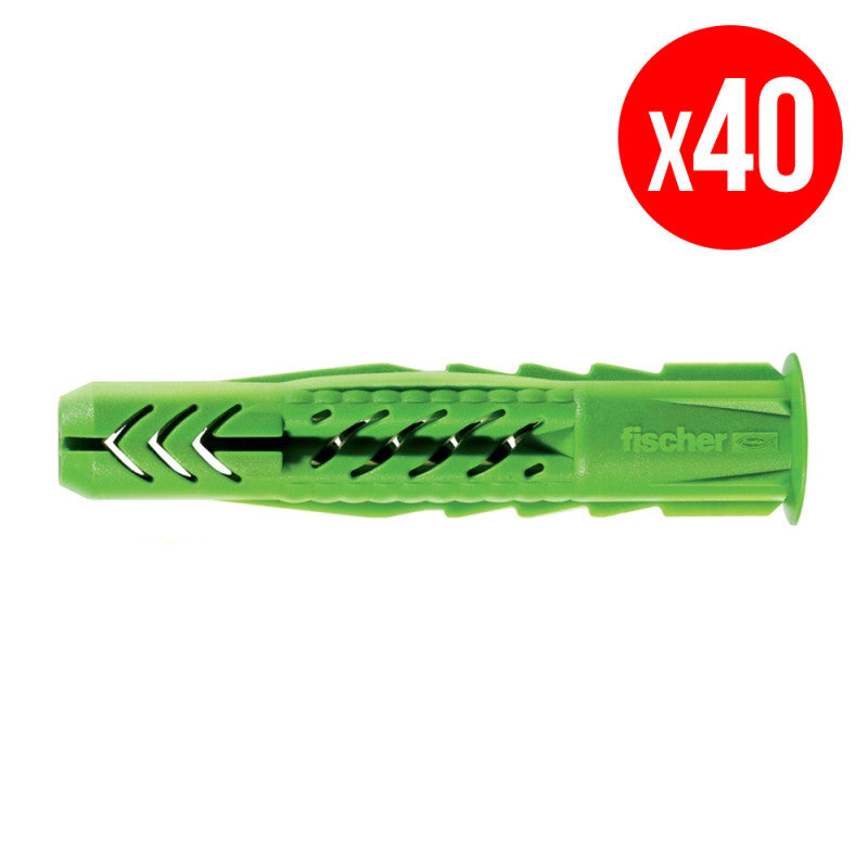 Boîte de 40 chevilles universelles UX FISCHER - vert