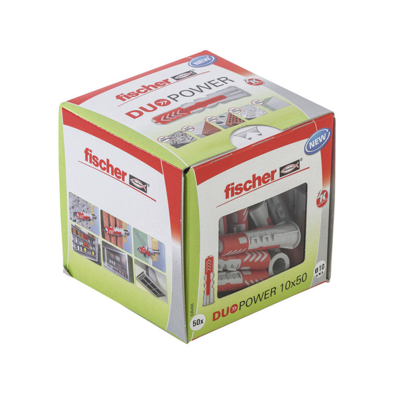 Boîte de 50 chevilles Duopower sans vis FISCHER 535456 Ø10 x 50 mm