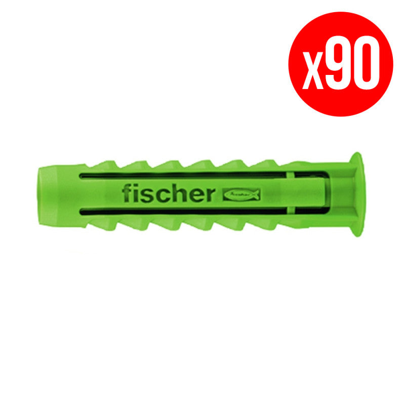 Boite de 90 chevilles à expansion FISCHER SX - vert