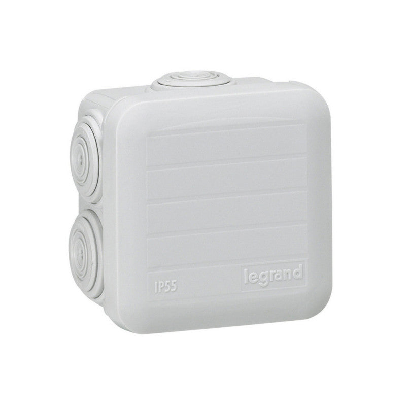 Boîte de dérivation carrée - 65x65x40 mm - fermeture par enclipsage - gris LEGRAND