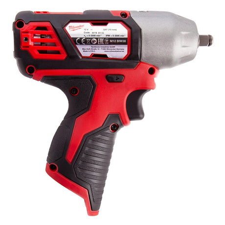 Boulonneuse à choc compacte MILWAUKEE M12 BIW38-0 12V 4933441985 (vendu sans batterie)
