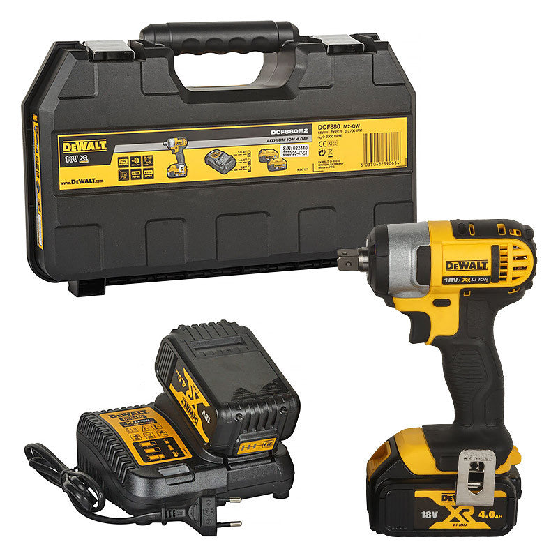 Boulonneuse à chocs ½” 203 Nm 18V DEWALT DCF880M2 avec 2 batteries 4,0 Ah