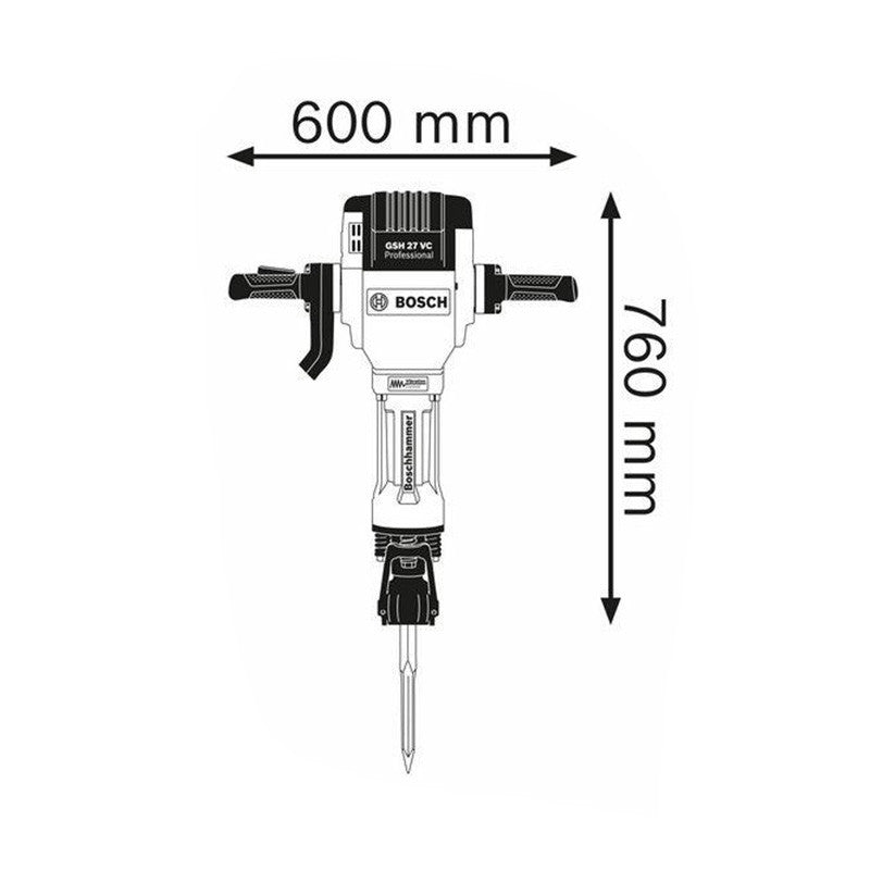 Brise-béton BOSCH Professional GSH 27 VC 2000 W