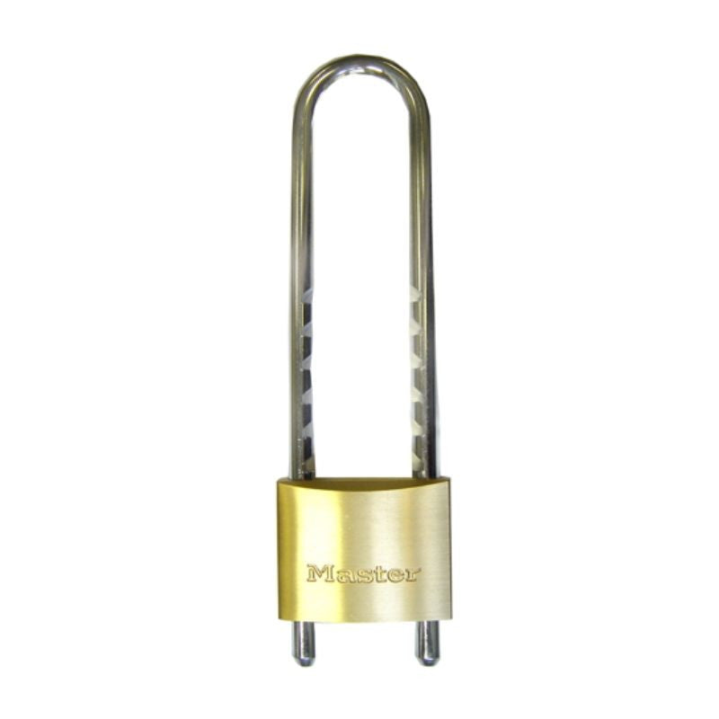 Cadenas à clé laiton MASTER LOCK50mm anse ajustable d.8xh.60-150mm 5 goupilles