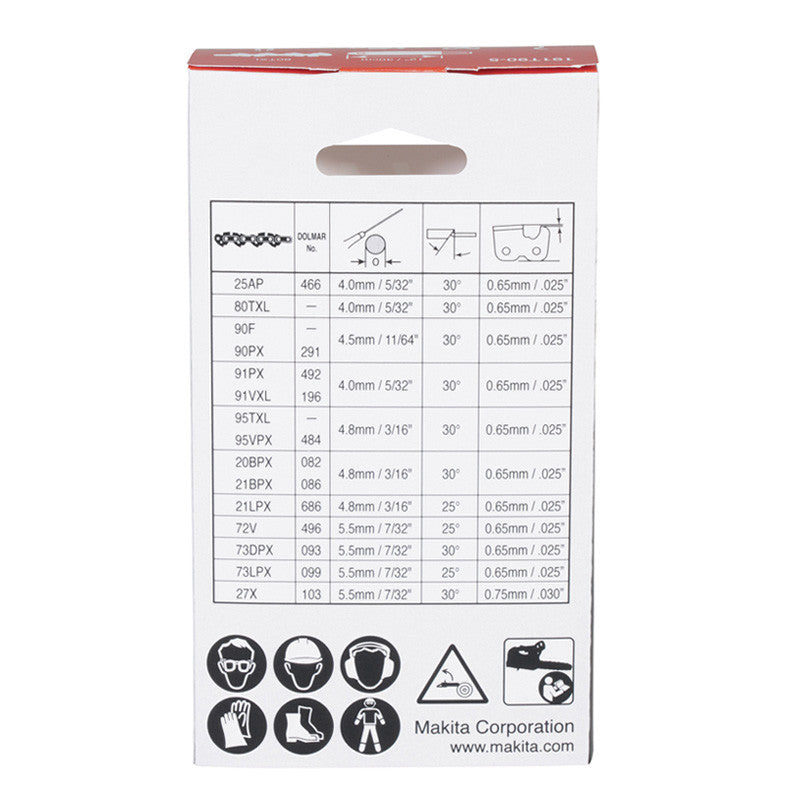 Chaînes de tronçonneuses 8TXL 300mm MAKITA 191T90-5