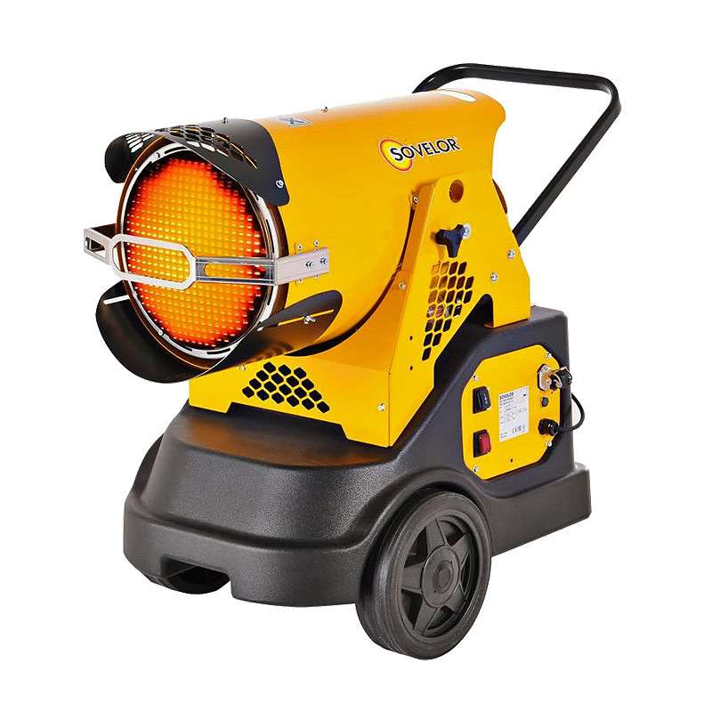 Chauffage radiant mobile à combustion directe SOVELOR MINISTAR 25,8Kw 160W 230V/50Hz
