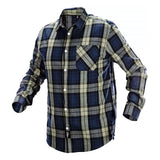 Chemise à carreau homme NEO TOOLS 81-541 bleue olive noire