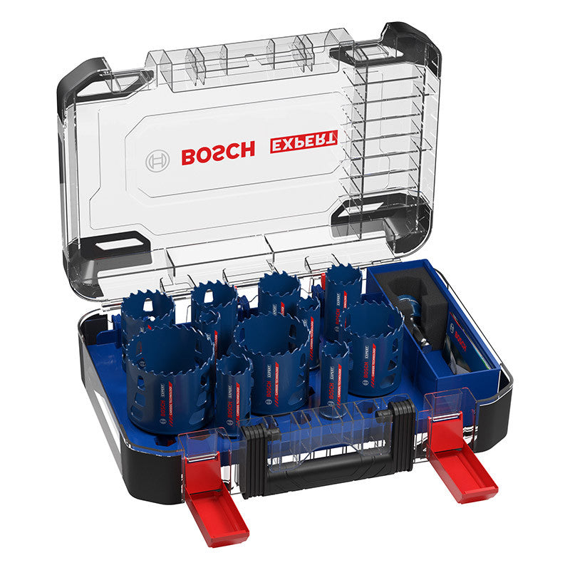 Coffret 11 Scies trépans BOSCH 2608900448 EXPERT Carbure Endurance Multi matériaux Ø20 à 76mm
