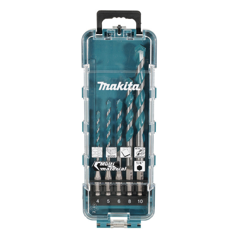 Coffret de 5 forets Multi-matériaux HEXA 1/4" MAKITA E-16732