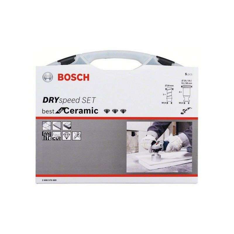 Coffret 5 scie trépans Diamant DrySpeed   BOSCH 2608576669