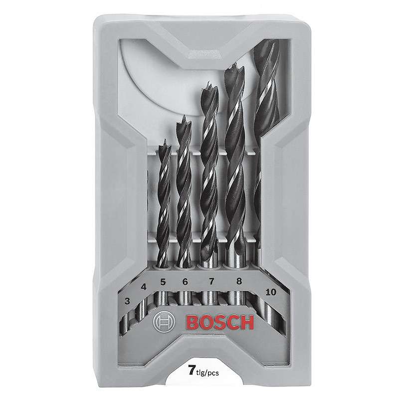 Coffret 7 mèches hélicoïdales à bois BOSCH 2607017034