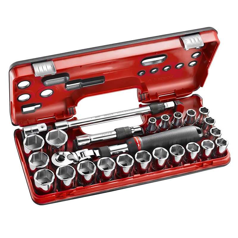 Coffret clé à cliquet extensible à verrouillage DBOX douilles FACOM SXL.DBOX3PB 1/2"
