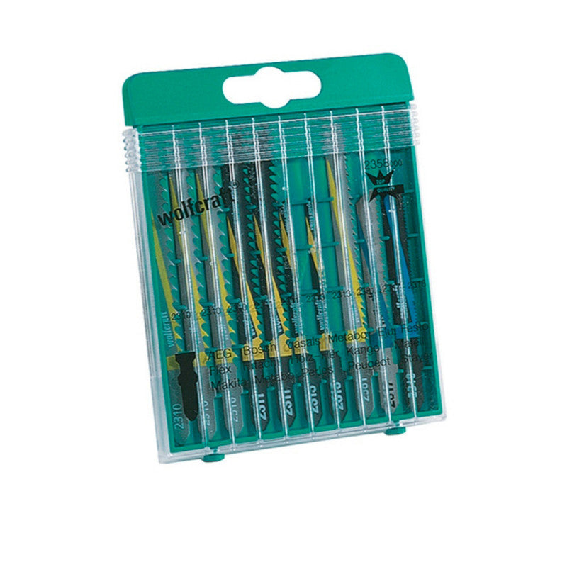Coffret de 10 lames WOLFCRAFT 2358000 pour scie sauteuse