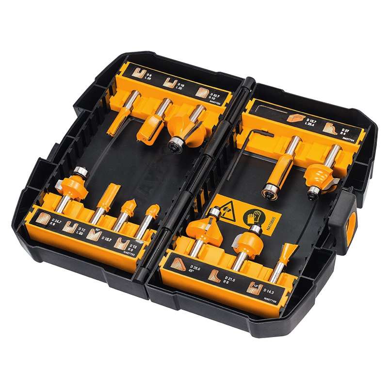 Coffret de 12 fraises DEWALT DT90016-QZ pour défonceuse 8mm