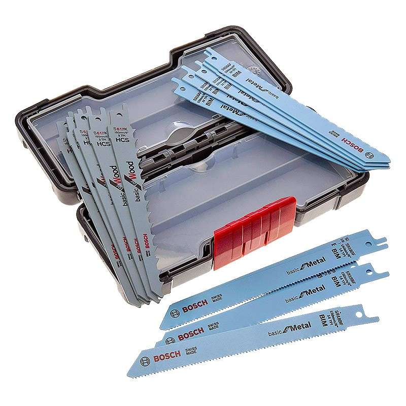 Coffret de 15 lames pour scie sabre BOSCH PRO 2607010901