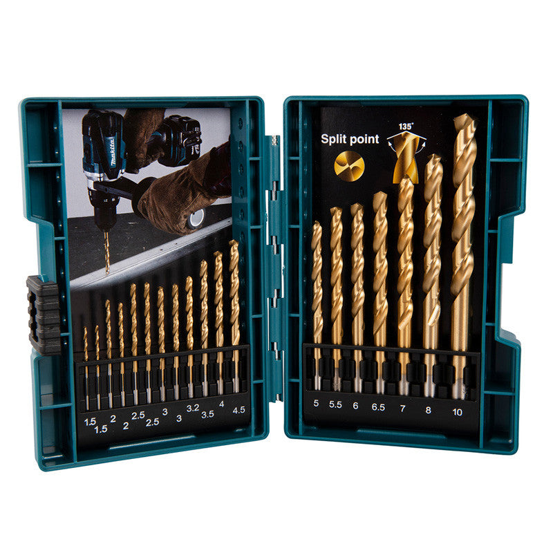 Coffret de 19 Forets à métaux MAKITA B-67795 - HSS-Tin