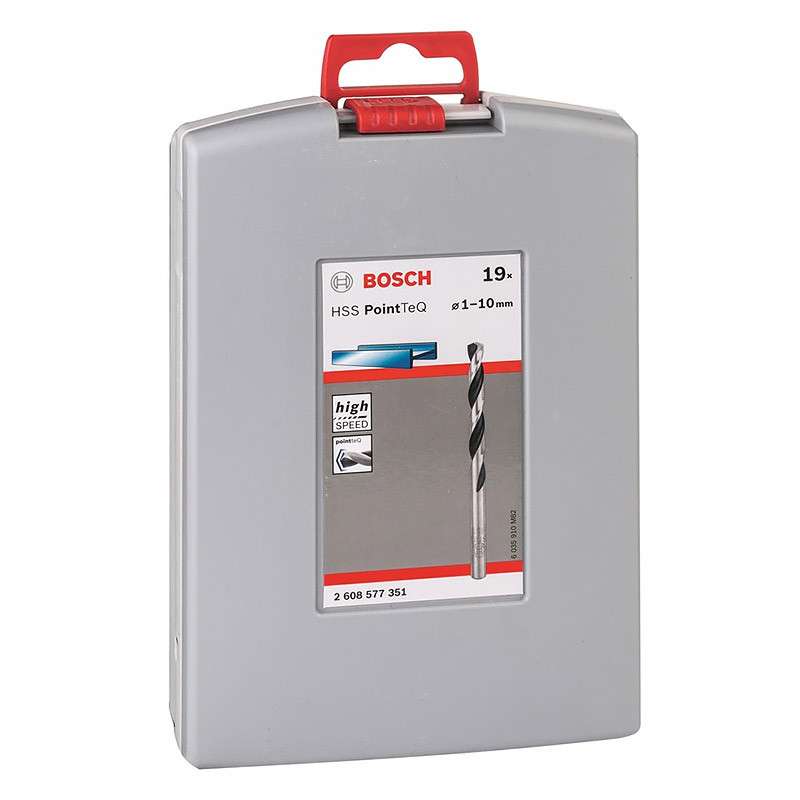 Coffret de 19 Forets BOSCH PRO hélicoïdaux HSS PointTeQ ProBox (2608577351)