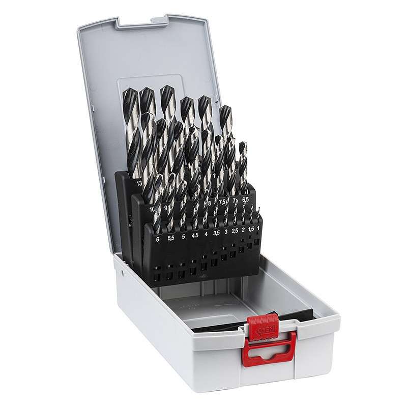Coffret de 25 Forets BOSCH PRO hélicoïdaux HSS PointTeQ ProBox (2608577352)
