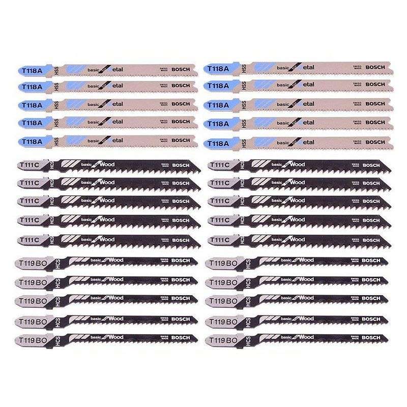 Coffret de 30 lames de scie sauteuse Basic for Wood and Metal BOSCH Professional 2607010903 Tough Box