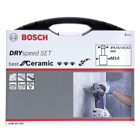 Coffret de 4 scies trépans BOSCH PRO 2607017579 diamantées à sec Dry Speed