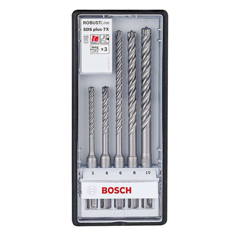 Coffret de 5 forets SDS-plus-7X BOSCH 2608576199 Robust Line pour perforateur