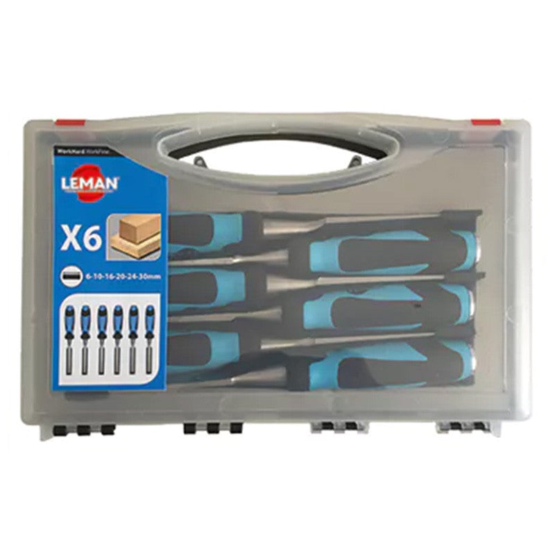 Coffret de 6 ciseaux à bois LEMAN 780.500.06