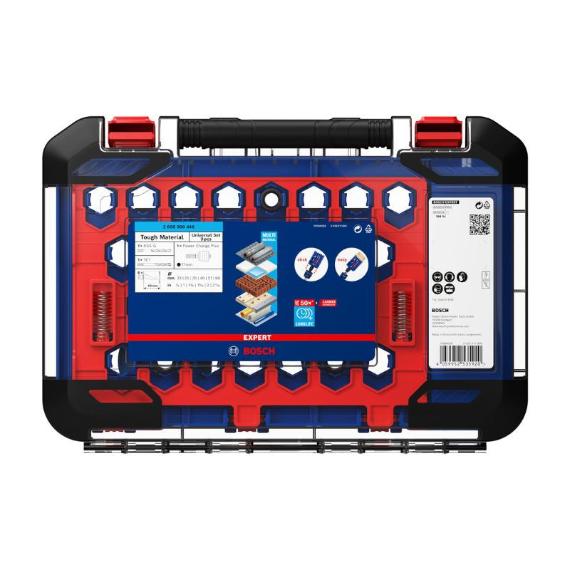 Coffret de 6 scies trépans BOSCH EXPERT TOUGH MATERIAL - 22/25/35/40/51/68mm