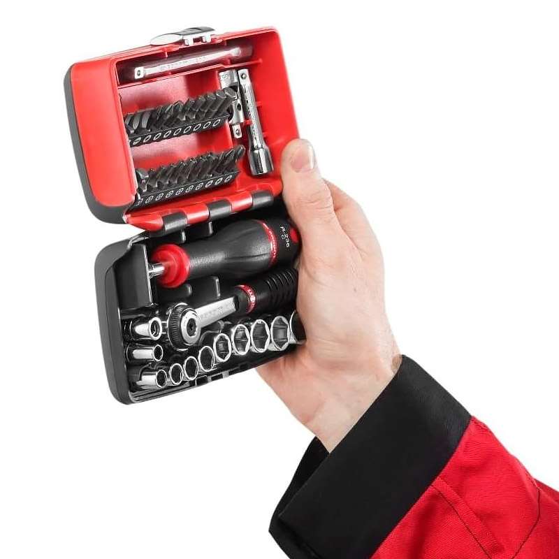 Coffret de douilles et vissage 1/4'' FACOM R2NANOPB 38 pièces