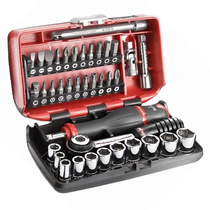 Coffret de douilles et vissage 1/4'' FACOM R2NANOPB 38 pièces