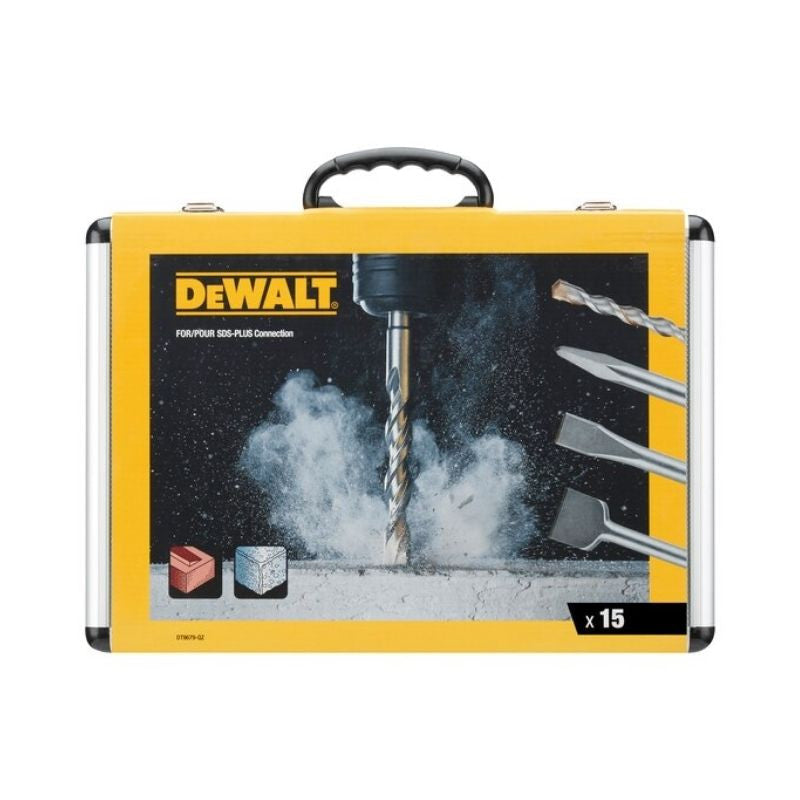 Coffret de 15 forets et burins pour perceuse SDS Plus DEWALT DT9679-QZ