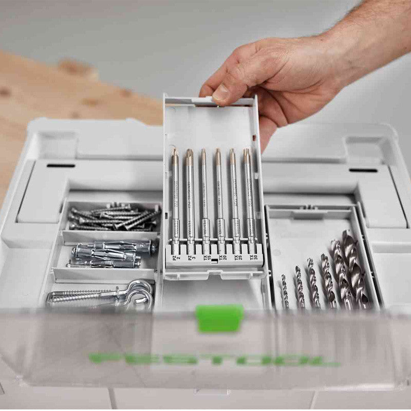 Coffret de forets hélicoïdaux FESTOOL 577395 BKS SYS3 D3-8 K CE/W