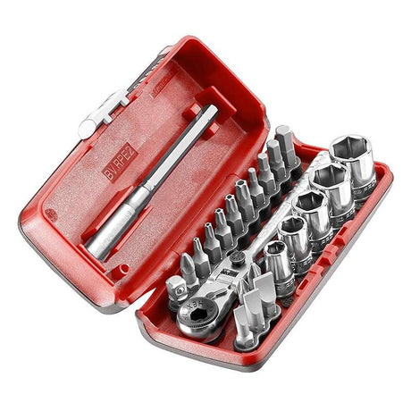 Coffret de serrage et vissage FACOM R1PICOPB 1/4'' + Clé à cliquet