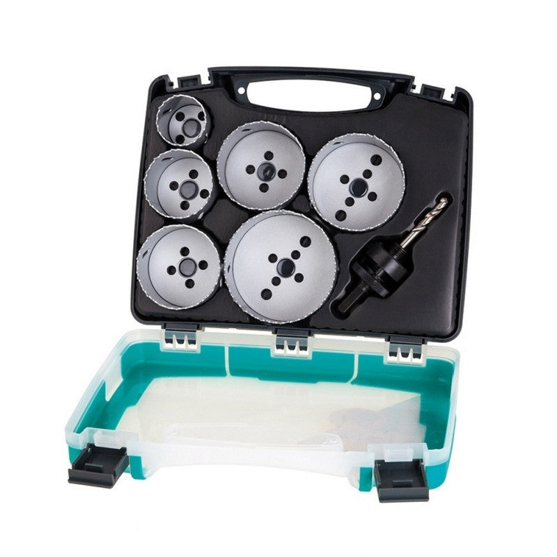 Coffret électricité 6 trépans WOLFCRAFT 5423000 Ø40 à 86 mm