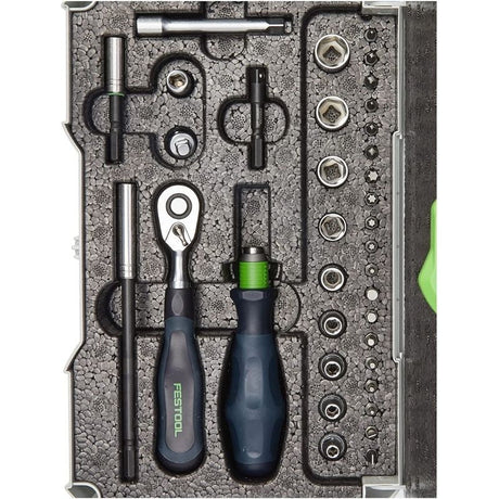 Coffret FESTOOL 497881 Systainer clés à cliquet 1/4" 37 pièces