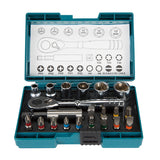 Coffret Fixation Clé à cliquet + 20 accessoires MAKITA B-54081
