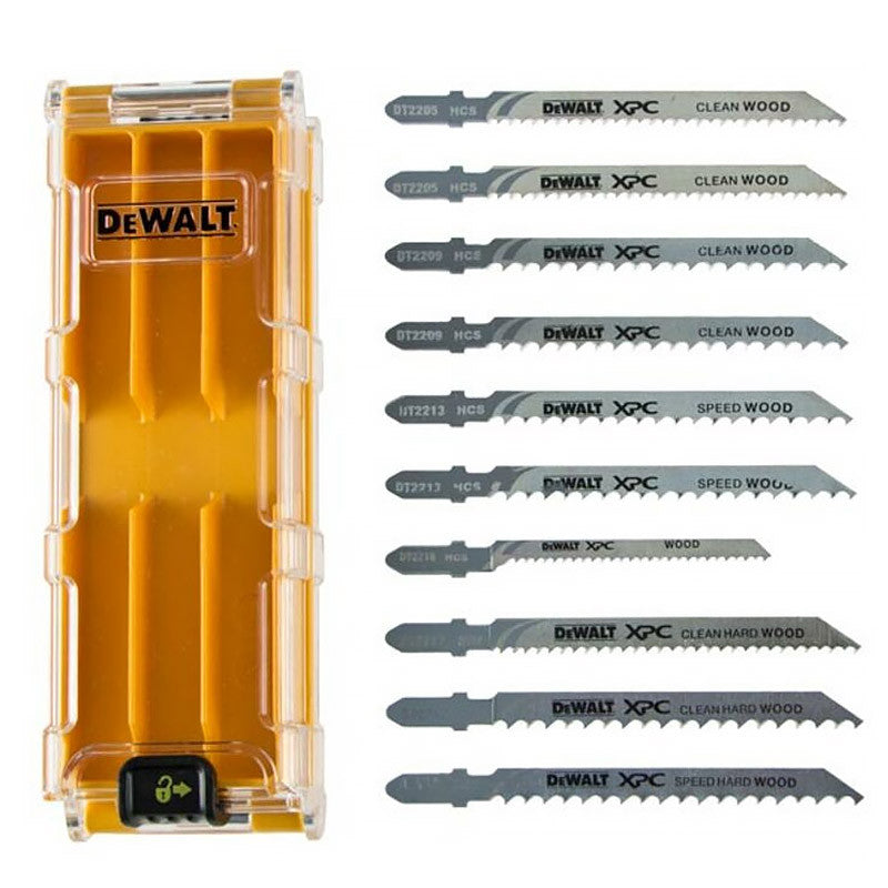 Coffret de 10 lames de scie sauteuse DEWALT DT2296-QZ XPC HCS BIM pour bois