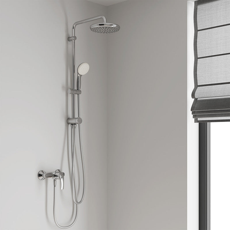 Colonne de douche inverseur manuel TEMPESTA SYSTEM 210 GROHE 26381001 - Ø21 cm + flexible 125cm + douchette 1 jet - chromé