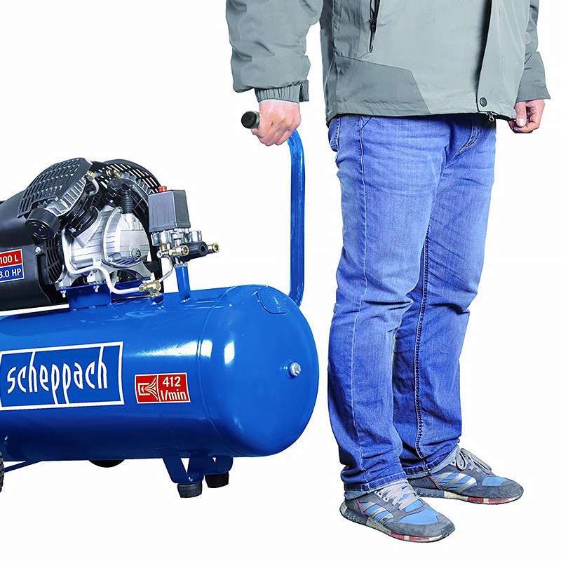 Compresseur 100l à deux cylindres 2200W SCHEPPACH HC100DC