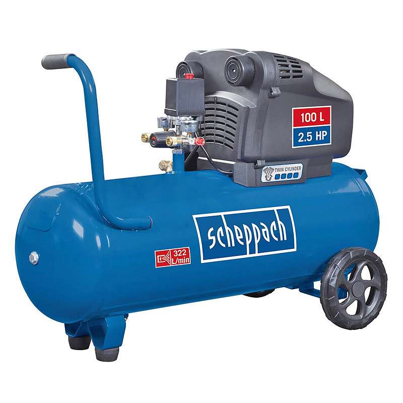 Compresseur double cylindre SCHEPPACH HC105DC 100L 10bar 1800W