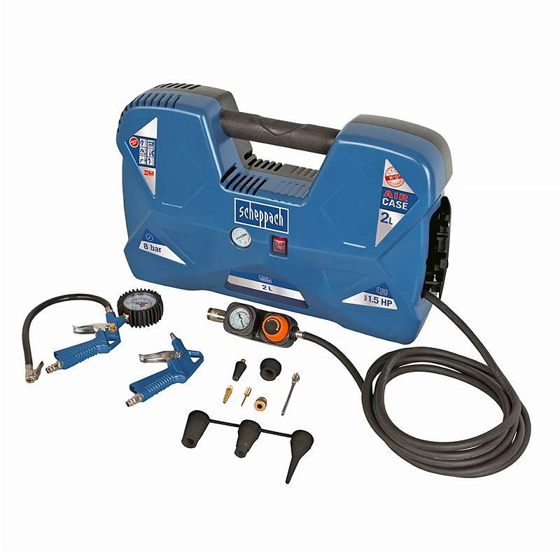Compresseur portatif avec kit accessoires SCHEPPACH AIR CASE 1100