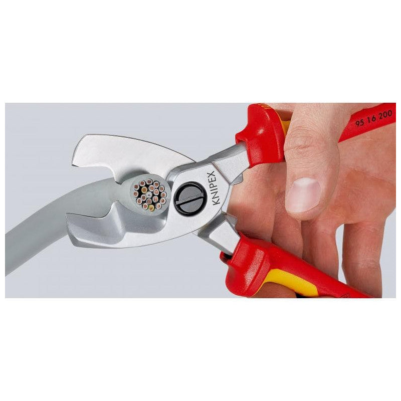 Coupe-câbles à double tranchants KNIPEX 95 16 200 200mm 20mm/70mm²