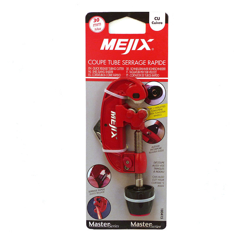Coupe tubes cuivre auto. 2 lames MEJIX 180415 diamètre de 3 à 30 mm