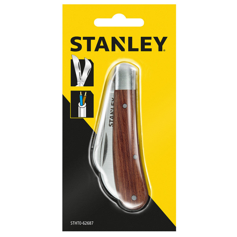 Couteau d'électricien à 2 lames STANLEY STHT0-62687 manche bois