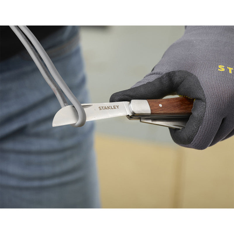 Couteau d'électricien à 2 lames STANLEY STHT0-62687 manche bois