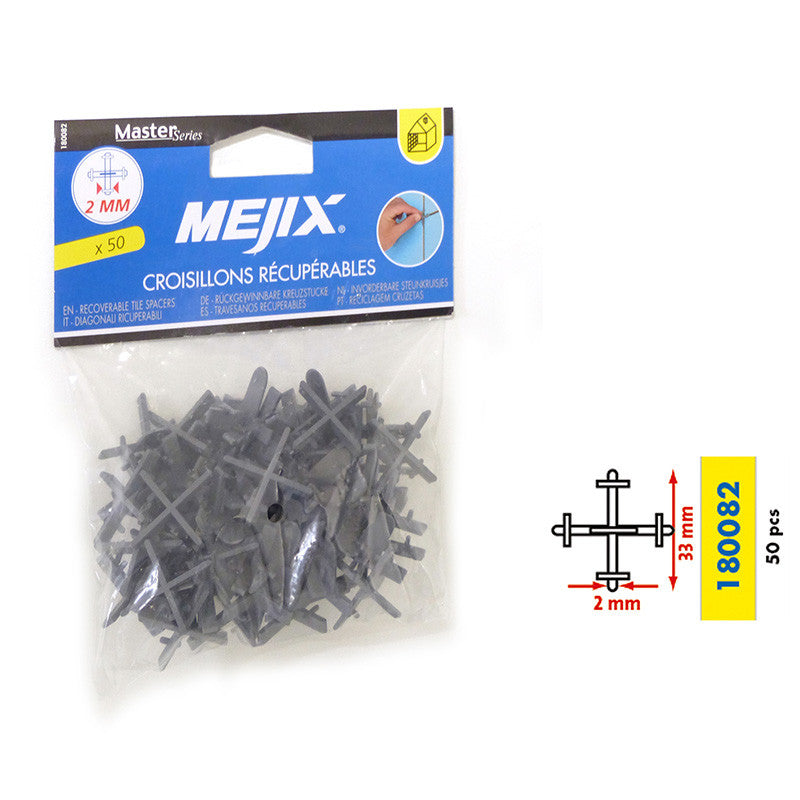 Croisillons 2/3/4/5mm MEJIX - récupérables - 50 pièces