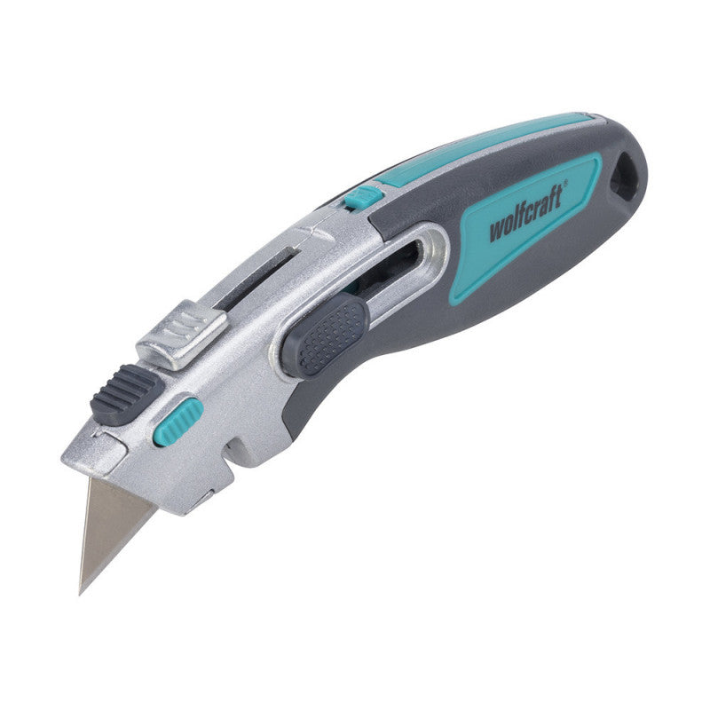 Cutter sécurité 2 en 1 WOLFCRAFT 4106000 lame trapèze