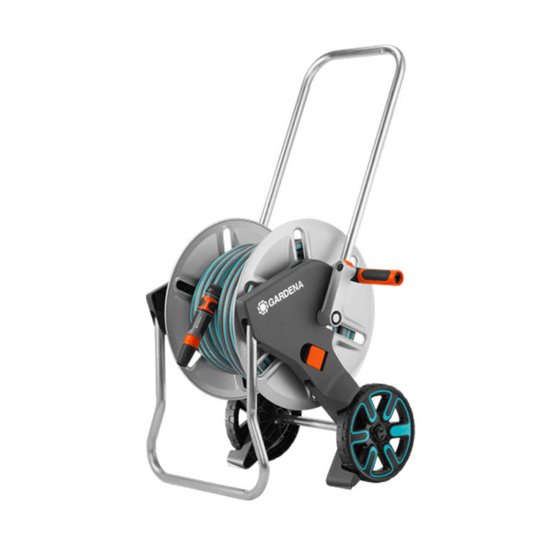 Dévidoir métal sur roues CLEVERROLL M avec tuyau 25M GARDENA 8543-26